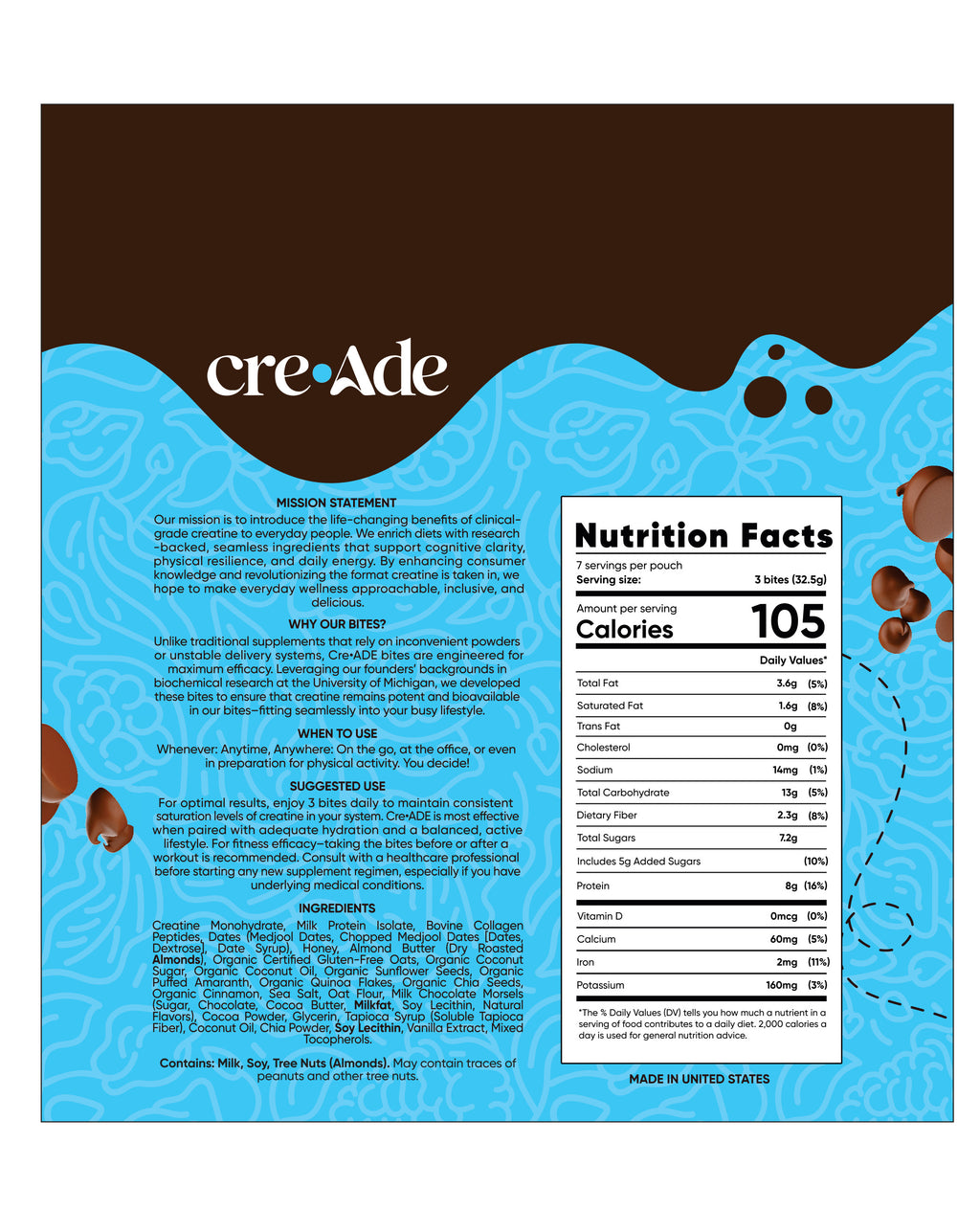 Creatine-Protein Bites: Chocolate Crunch
